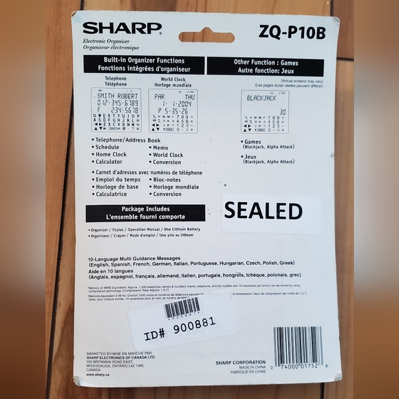 New! Vintage Dream - SHARP ZQ-P10B Electronic Organizer - Picture 4 of 5